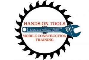 Hands-on Tools Mobile Construction Training Wrench and Saw Logo