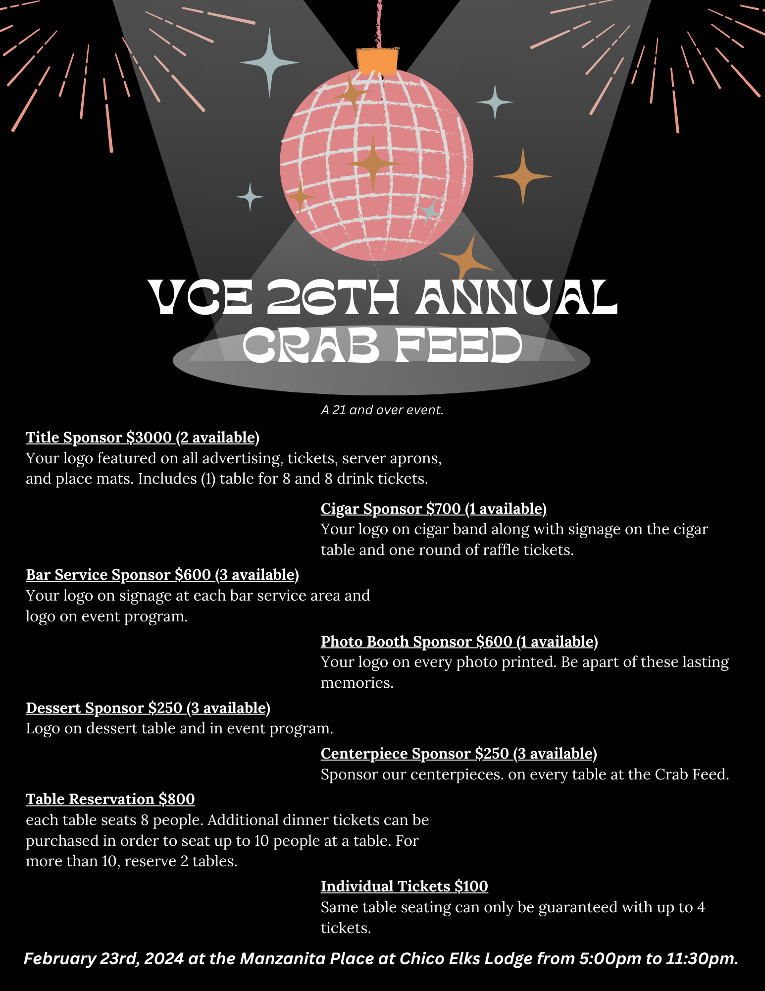 VCE’s 26th Annual AllYouCan Eat Crab Feed Valley Contractors Exchange